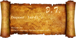 Depner Teréz névjegykártya